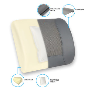 Airbag Lumbar Back Support Pillow Cushion for Chair Car