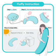 Load image into Gallery viewer, BYRIVER Pregnancy Pillow for Sleeping, Side Sleeper Body Pillow for Men Women, Washable Pillow Cover