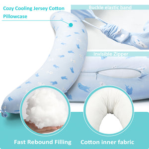 BYRIVER Pregnancy Pillow for Sleeping, Side Sleeper Body Pillow for Men Women, Washable Pillow Cover